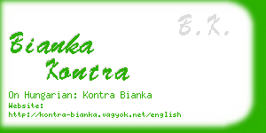 bianka kontra business card